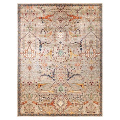 Traditional Serapi Hand Knotted Wool Beige Area Rug