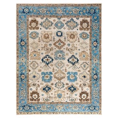 Traditional Serapi Hand Knotted Wool Beige Area Rug