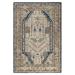 Traditional Serapi Hand Knotted Wool Beige Area Rug