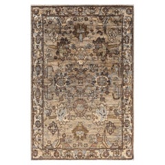 Traditional Serapi Hand Knotted Wool Beige Area Rug 