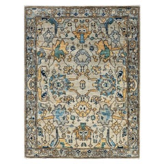 Traditional Serapi Hand Knotted Wool Beige Area Rug 