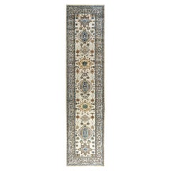 Traditional Serapi Hand Knotted Wool Beige Runner 2' 8" x 11' 5"