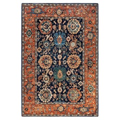 Traditional Serapi Hand Knotted Wool Blue Area Rug 4
 10" x 6
 11"