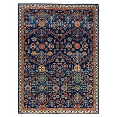 Traditional Serapi Hand Knotted Wool Blue Area Rug 4
 11" x 6
 9"