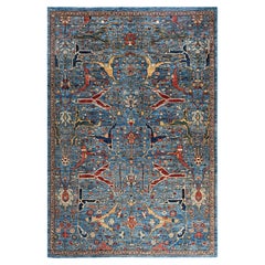 Traditional Serapi Hand Knotted Wool Blue Area Rug 5
 11" x 8
 9"