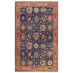 Traditioneller handgeknüpfter blauer Serapi-Teppich aus Wolle 5' 9" x 9' 4"