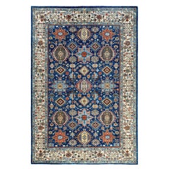 Traditional Serapi Hand Knotted Wool Blue Area Rug 6
 0" x 8
 9"