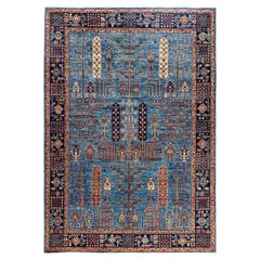 Traditional Serapi Hand Knotted Wool Blue Area Rug 6
 1" x 8
 9"