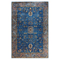 Traditional Serapi Hand Knotted Wool Blue Area Rug 6
 1" x 9
 0"