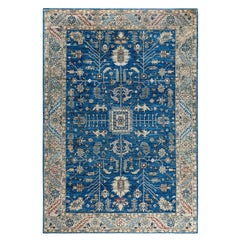 Traditional Serapi Hand Knotted Wool Blue Area Rug 6
 2" x 8
 10"