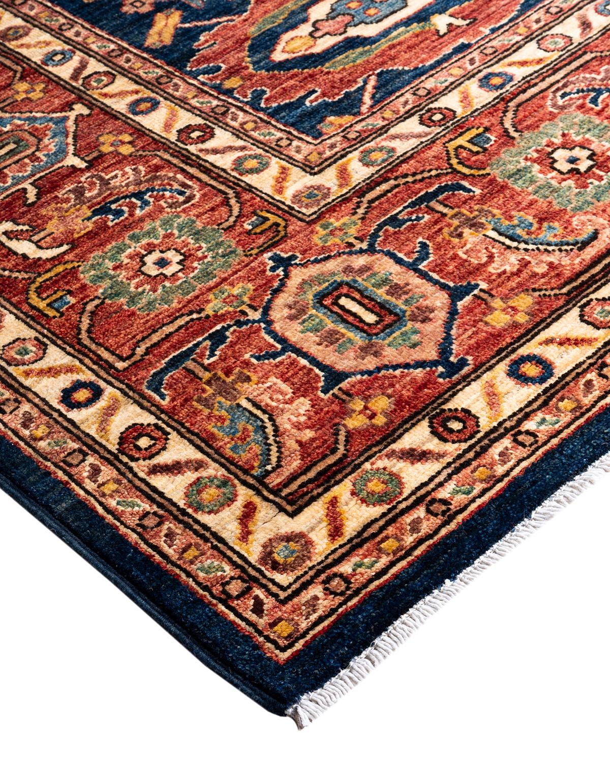 La fabrication des tapis persans dans toute sa splendeur a inspiré les couleurs riches, les motifs géométriques élaborés et les détails botaniques de la collection Serapi. Avec pas moins de 100 nœuds par pouce, ces tapis fabriqués à la main sont