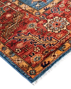 Traditional Serapi Hand Knotted Wool Blue Area Rug 8' 11" x 12' 0"