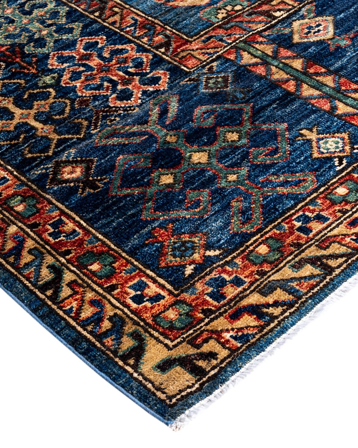 Persian rug-making at its finest inspired the rich colors, elaborate geometric motifs, and botanical detailing of the Serapi collection. With as many as 100 knots per inch, these handcrafted rugs are as durable as they are visually stunning, and