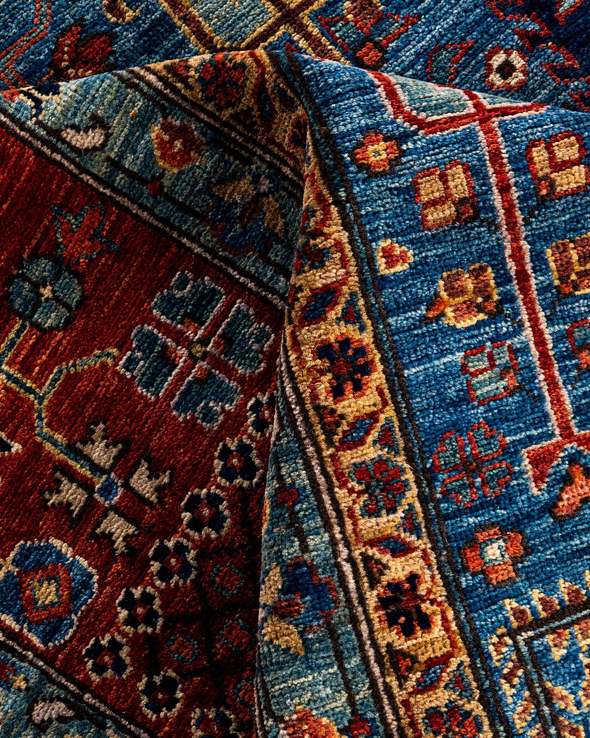 Traditioneller Serapi Teppich aus handgeknüpfter Wolle in Blau im Angebot 2