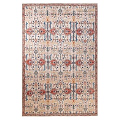 Traditional Serapi Hand Knotted Wool Blue Area Rug