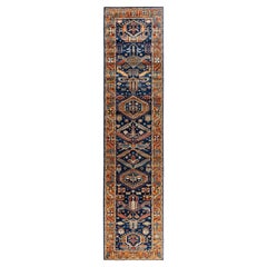 Traditional Serapi Hand Knotted Wool Blue Runner 2
 10" x 12
 0"
