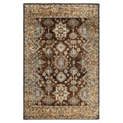 Traditional Serapi Hand Knotted Wool Brown Area Rug 3' 11" x 6' 0"
