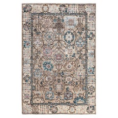 Traditional Serapi Hand Knotted Wool Brown Area Rug 4' 1" x 6' 0"