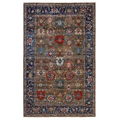 Traditional Serapi Hand Knotted Wool Brown Area Rug 5
 11" x 9
 5"