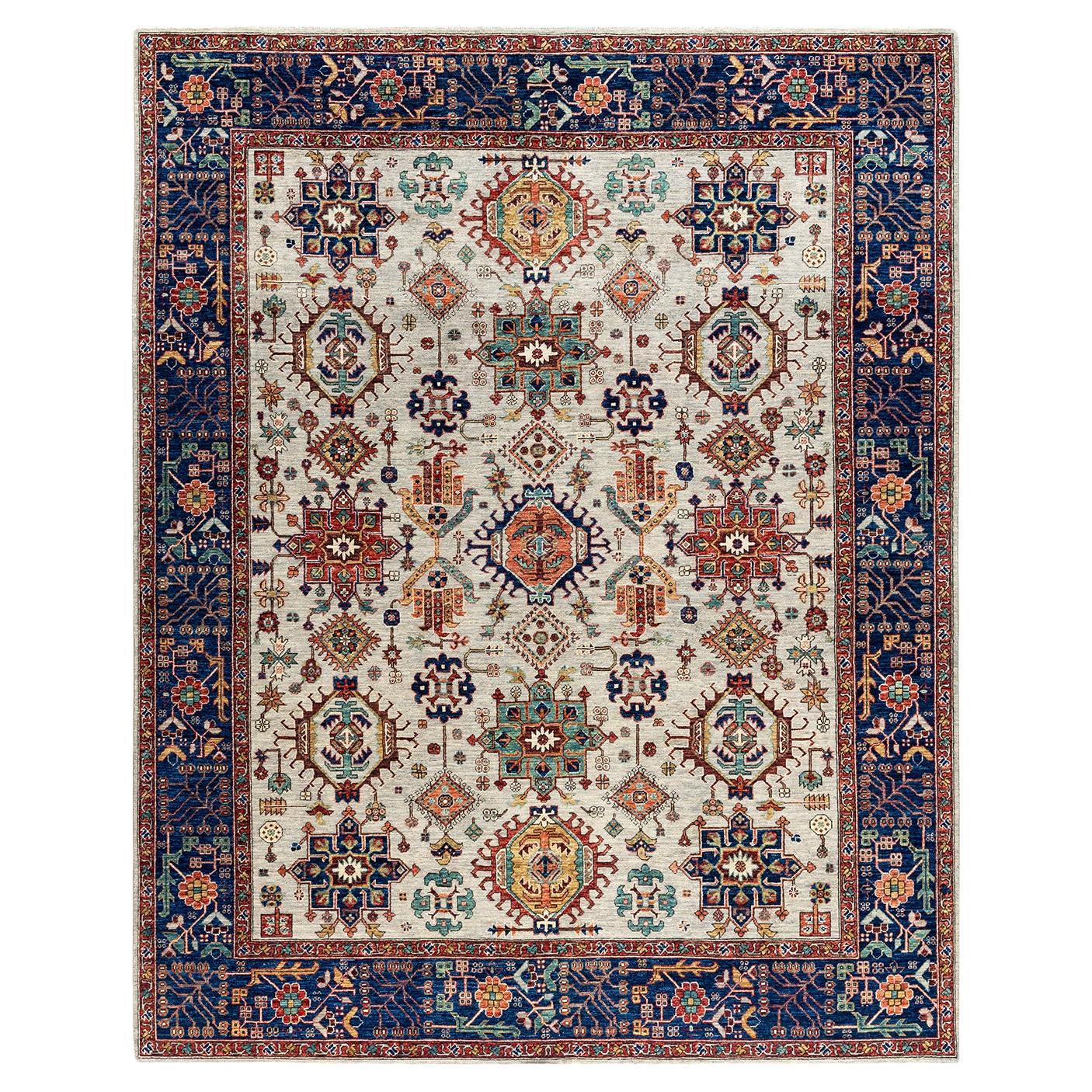 Traditional Serapi Tapis de zone en laine nouée à la main Brown 8' 0" x 9' 11"