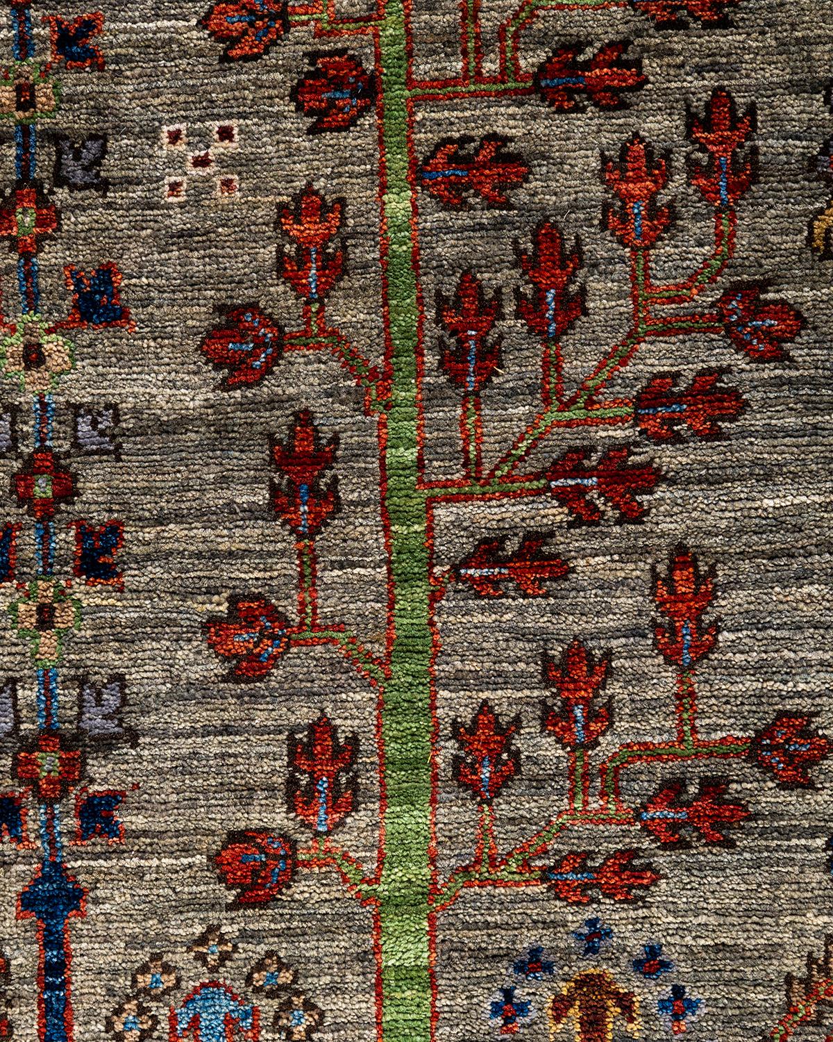 Traditionelle Serapi Hand geknüpft Wolle Brown Bereich Teppich 8' 0