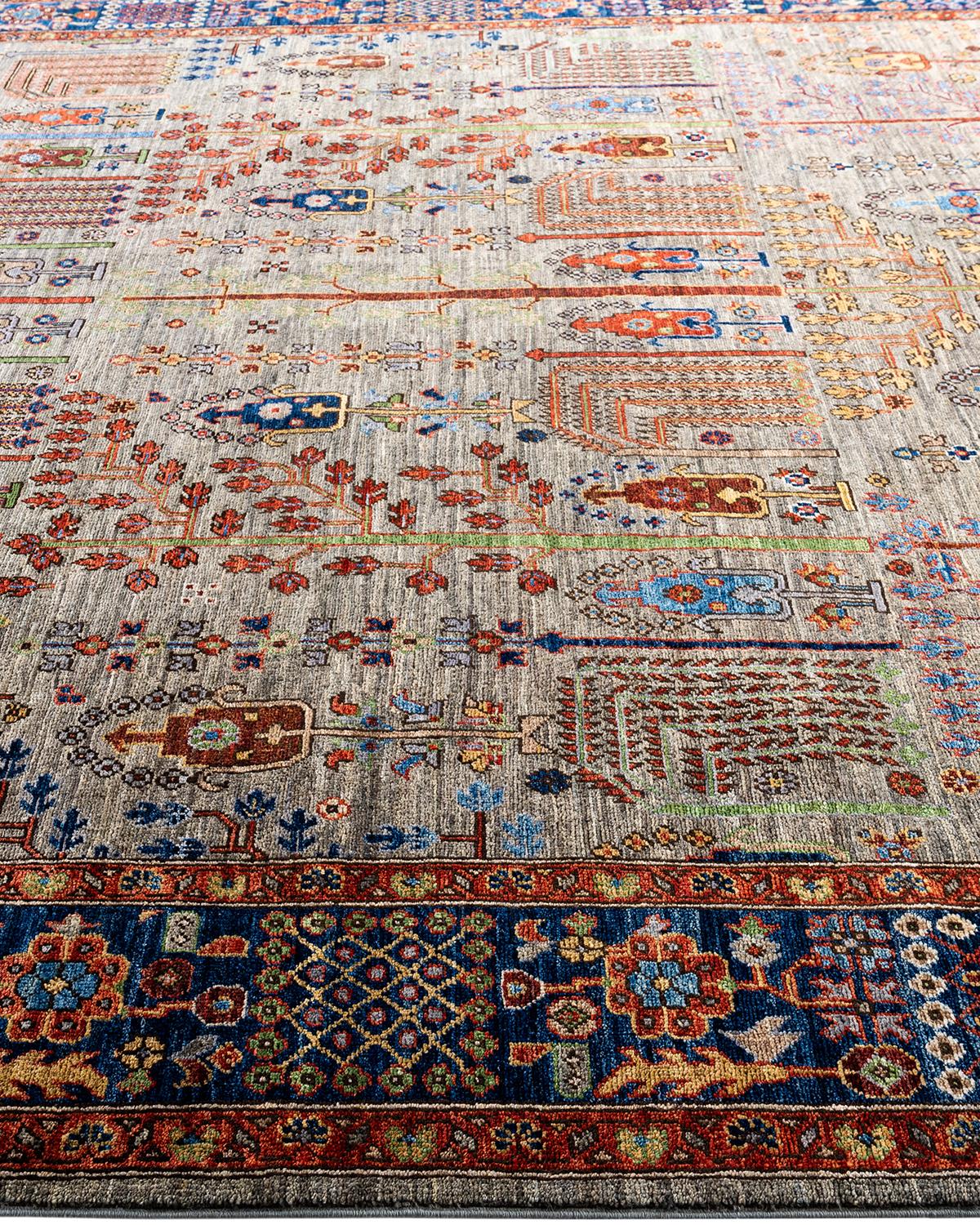 Traditionelle Serapi Hand geknüpft Wolle Brown Bereich Teppich 8' 0