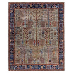 Traditional Serapi Tapis de zone en laine nouée à la main Brown 8' 0" x 9' 9"