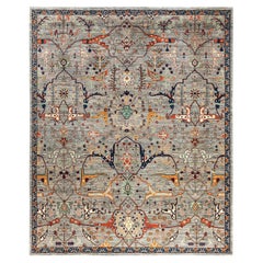 Traditional Serapi Hand Knotted Wool Brown Area Rug 8' 2" x 9' 8"