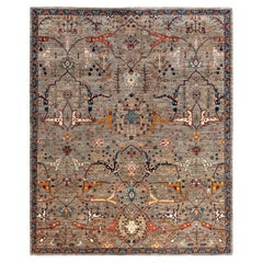 Traditional Serapi Hand Knotted Wool Brown Area Rug 8' 2" x 9' 8"