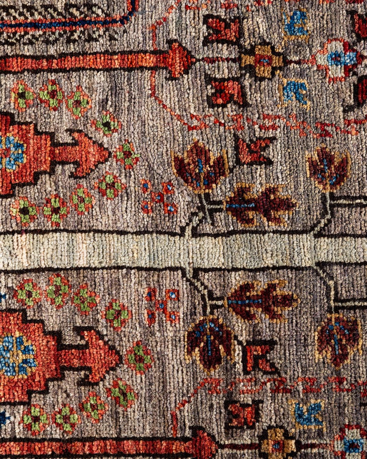 Traditionelle Serapi Hand geknüpft Wolle Brown Bereich Teppich 8' 2