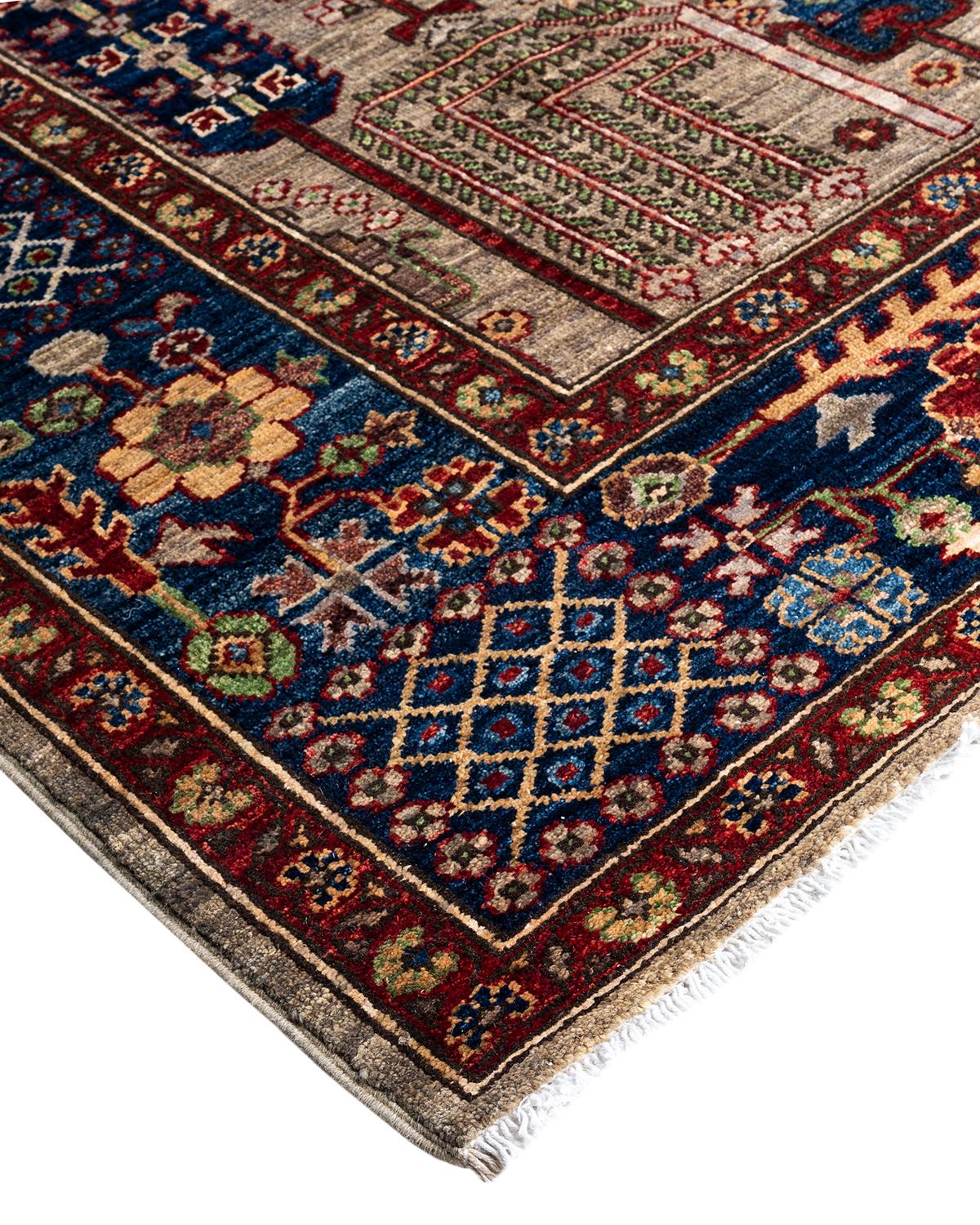 Persian rug-making at its finest inspired the rich colors, elaborate geometric motifs, and botanical detailing of the Serapi collection. With as many as 100 knots per inch, these handcrafted rugs are as durable as they are visually stunning, and