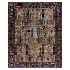 Traditional Serapi Hand Knotted Wool Brown Area Rug 8' 3" x 9' 8"