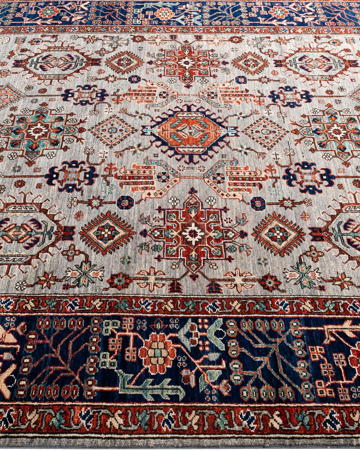  Traditional Serapi Hand Knotted Wool Brown Area Rug In New Condition For Sale In Norwalk, CT