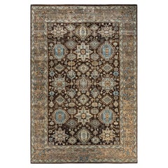 Traditional Serapi Hand Knotted Wool Brown Area Rug