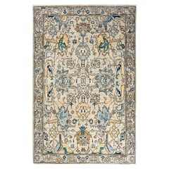 Traditional Serapi Hand Knotted Wool Gray Area Rug 3' 11" x 6' 0"
