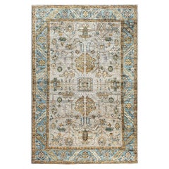 Traditional Serapi Hand Knotted Wool Gray Area Rug 4
 0" x 5
 11"