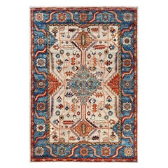 Traditional Serapi Hand Knotted Wool Gray Area Rug 4
 1" x 5
 11"