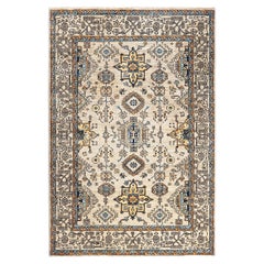 Traditional Serapi Hand Knotted Wool Gray Area Rug 4' 1" x 6' 1"