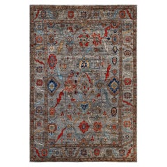 Traditional Serapi Hand Knotted Wool Gray Area Rug 6
0" x 8
10" Traditional Serapi Hand Knotted Wool Gray Area Rug 6
0" x 8
10"