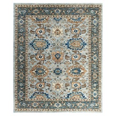 Traditional Serapi Hand Knotted Wool Gray Area Rug 8
 0" x 9
 10"