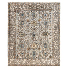 Traditional Serapi Hand Knotted Wool Gray Area Rug 8
 1" x 9
 9"