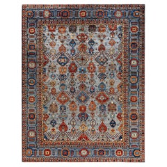 Traditional Serapi Hand Knotted Wool Gray Area Rug 9
 1" x 11
 8"