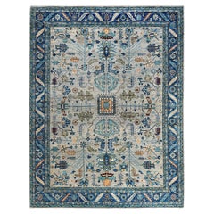 Traditional Serapi Hand Knotted Wool Gray Area Rug 9' 3" x 12' 0"