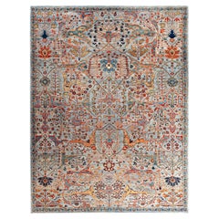 Traditional Serapi Hand Knotted Wool Gray Area Rug 9' 3" x 12' 0"