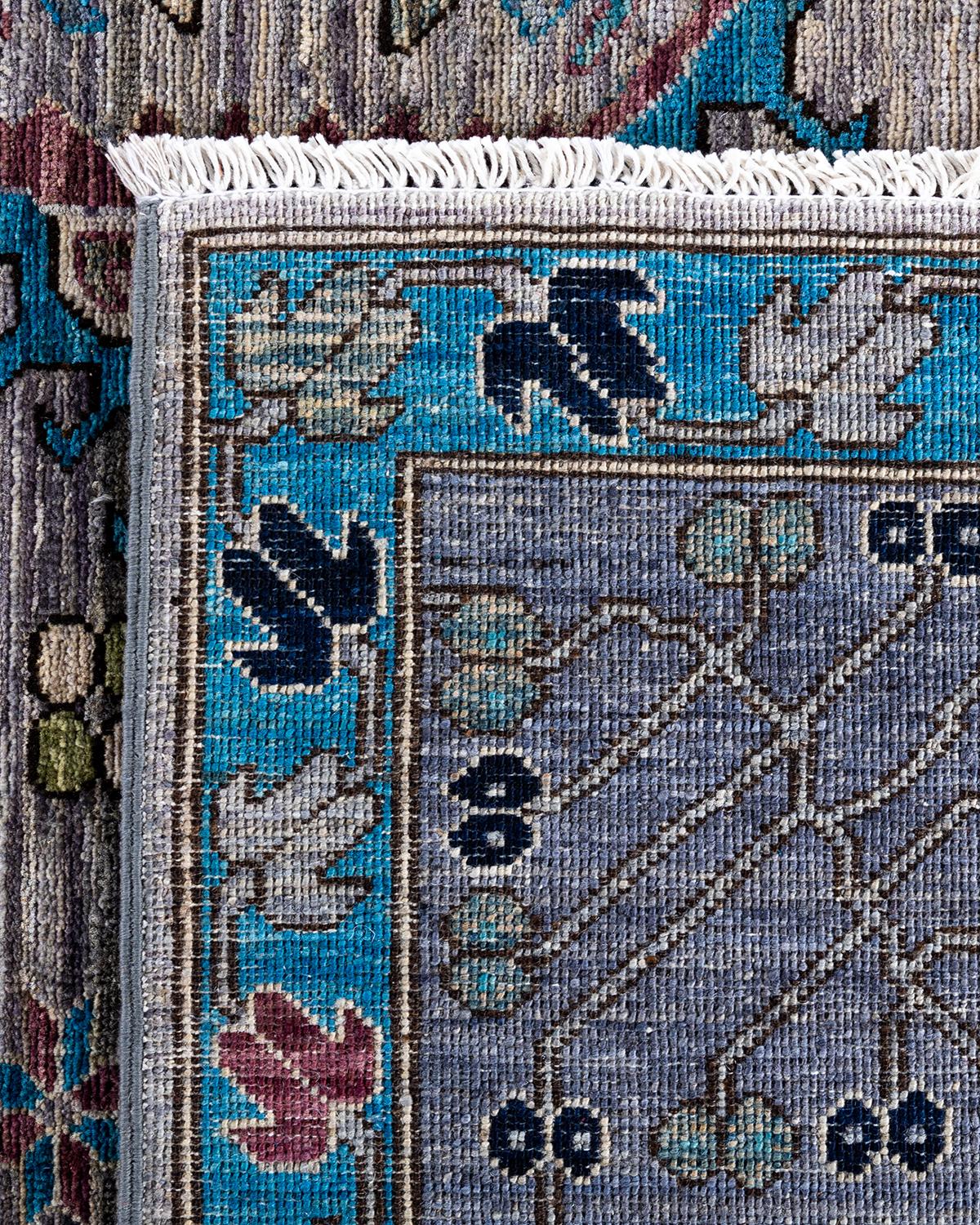 Traditioneller Serapi Teppich aus handgeknüpfter Wolle in Grau (21. Jahrhundert und zeitgenössisch) im Angebot