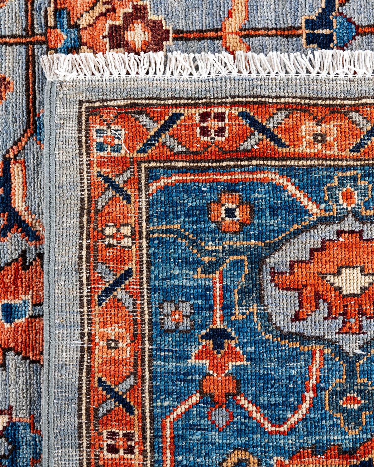  Traditioneller Serapi Teppich aus handgeknüpfter Wolle in Grau (21. Jahrhundert und zeitgenössisch) im Angebot