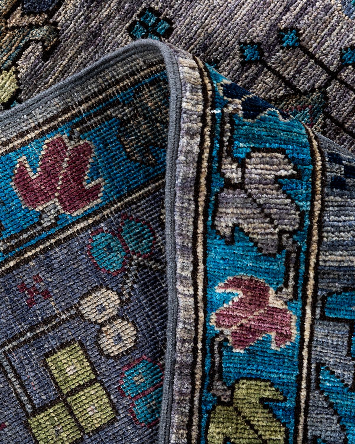 Traditioneller Serapi Teppich aus handgeknüpfter Wolle in Grau im Angebot 1
