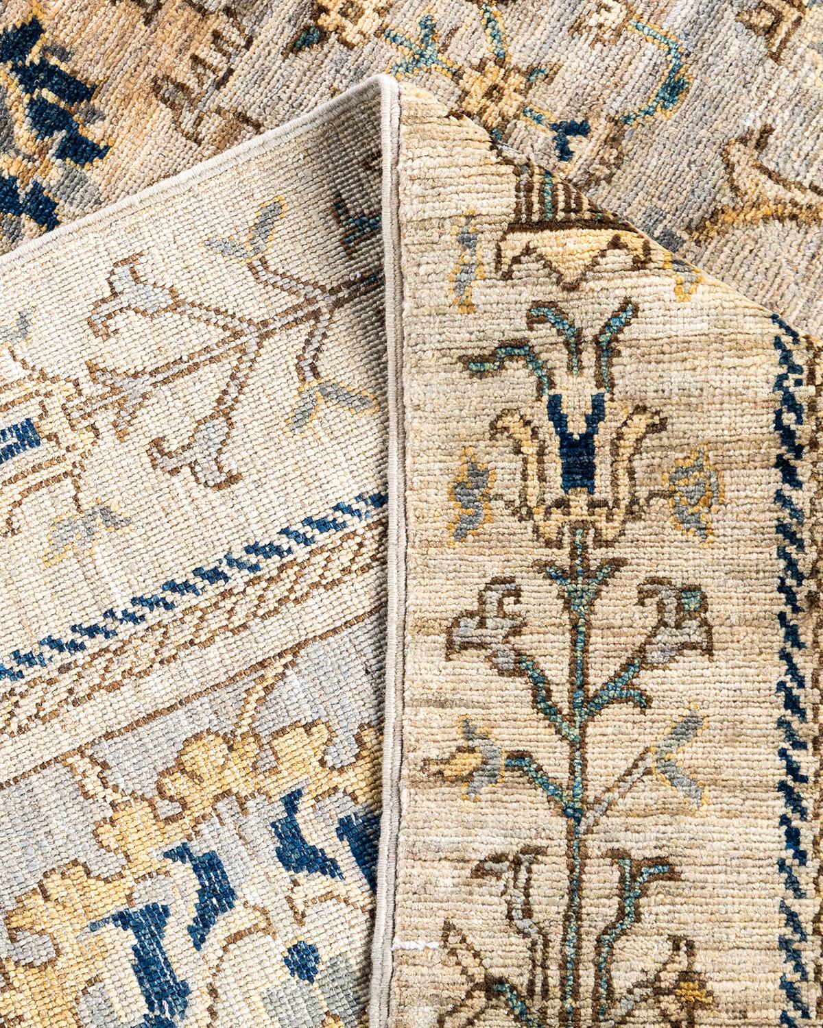 Laine Tapis traditionnel Serapi noué à la main en laine grise en vente