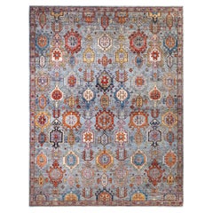 Traditional Serapi Hand Knotted Wool Gray Area Rug