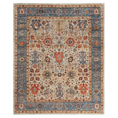 Traditional Serapi Hand Knotted Wool Gray Area Rug